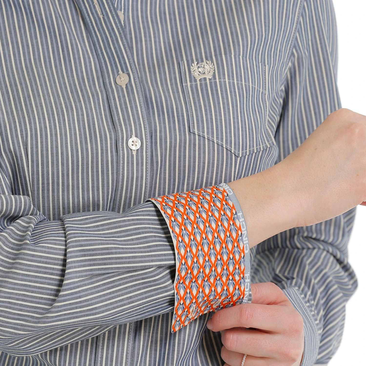 Cinch Light Blue Stripe Shirt 6 Cinch Light Blue Stripe Shirt - Image 4