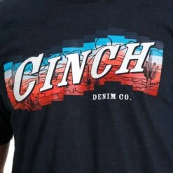 Cinch Men's Heather Navy Tee -Western Cowboy Equipment MTT1690567 3