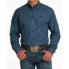 Cinch Blue Geometric Print Shirt -Western Cowboy Equipment MTW1105510