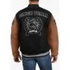 Cinch Black And Brown Letterman Jacket -Western Cowboy Equipment MWJ1555001 2