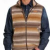 Cinch Multi Brown Fleece Vest -Western Cowboy Equipment MWV1585001