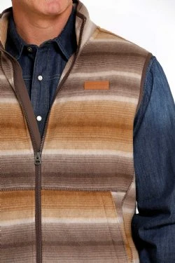 Cinch Multi Brown Fleece Vest 5 Cinch Multi Brown Fleece Vest - Image 3