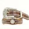 Nocona Girl's Brown Scalloped Rhinestone Belt -Western Cowboy Equipment N4426002
