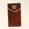 Nocona Floral Tooled With Cactus Concho Checkbook Cover -Western Cowboy Equipment N500004102