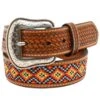 1/4" Multi-Colored Embroidered Belt 2 1/4" Multi-Colored Embroidered Belt -Western Cowboy Equipment Nocona Boys Southwestern Belt prdcode 67366 s n44360081