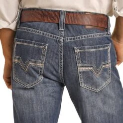 Rock & Roll Cowboy Ladder Stitch Double Barrel Jeans -Western Cowboy Equipment RRMD0SR0L5Z 07324 1