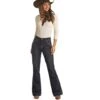 Rock & Roll Cowgirl High Rise With Rivets Trouser 2 Rock & Roll Cowgirl High Rise With Rivets Trouser -Western Cowboy Equipment RRWD5HR0GJ 58880