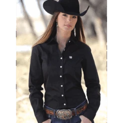 CINCH Women's Black Long Sleeve Shirt