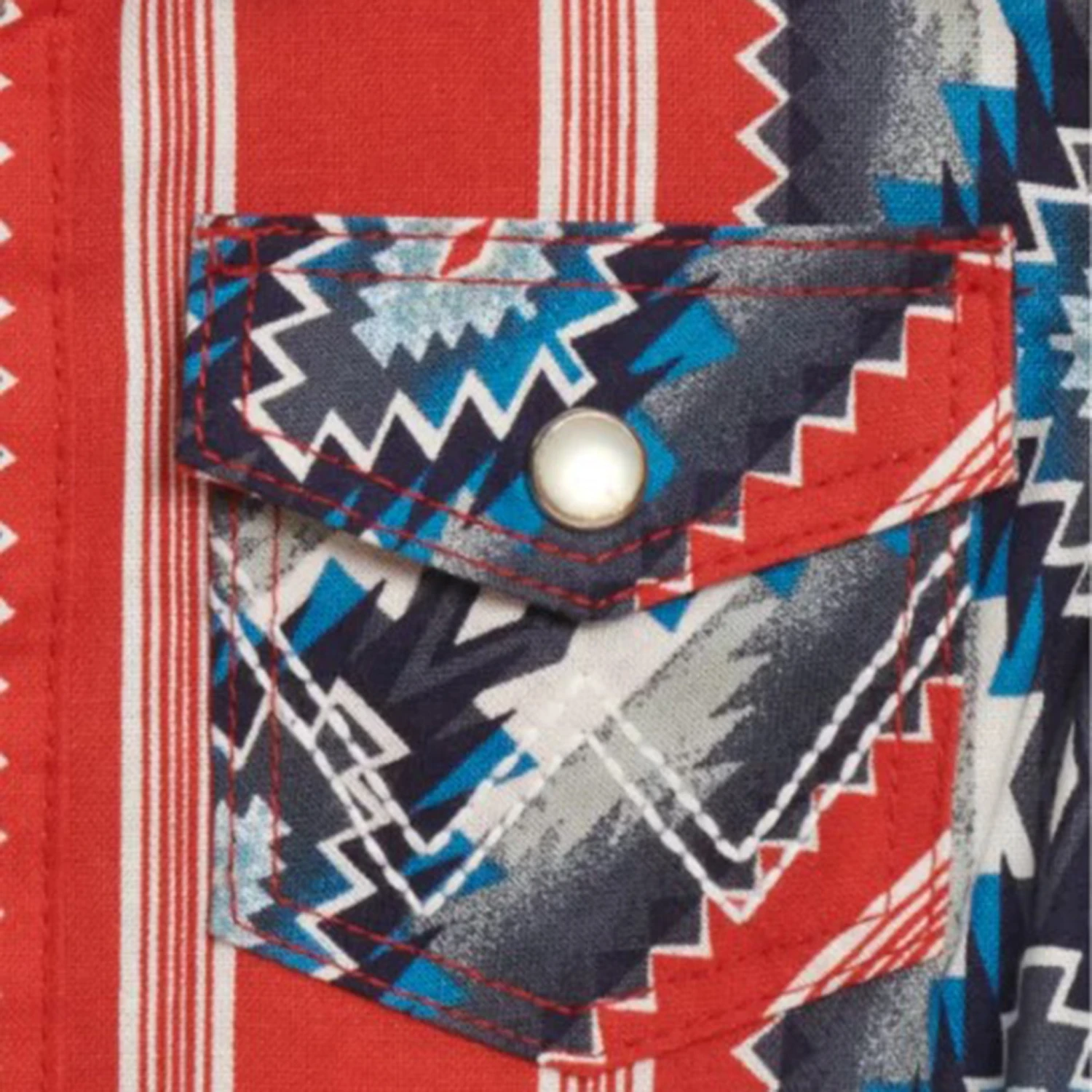 Wrangler Red And Blue Aztec Onesie 5 Wrangler Red And Blue Aztec Onesie - Image 3