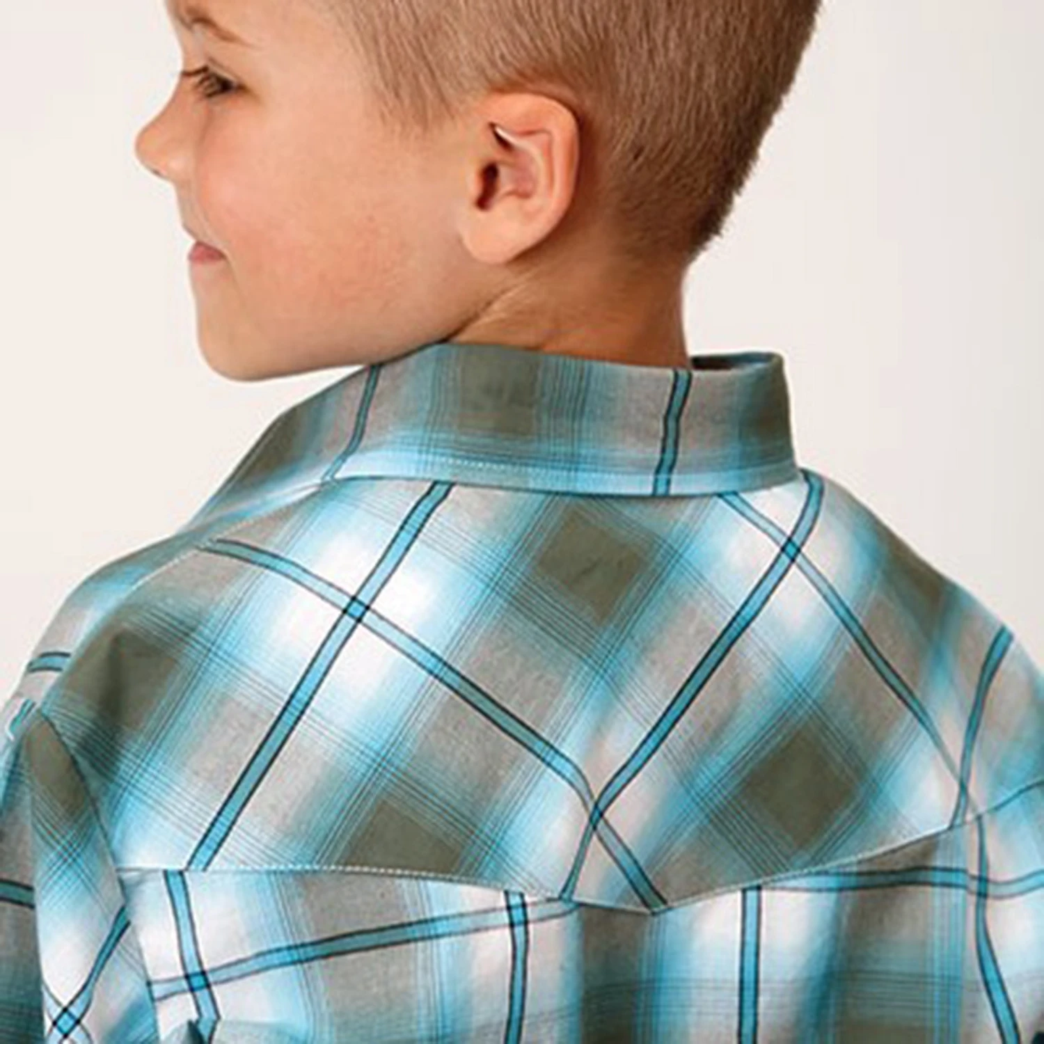 Roper Boy's Long Sleeve Plaid Shirt 4 Roper Boy's Long Sleeve Plaid Shirt - Image 2