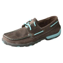 Twisted X Women's Grey And Light Blue Short Moc