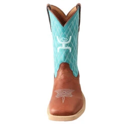 Twisted X Kids Brown/Turquoise Boot 10 Twisted X Kids Brown/Turquoise Boot -Western Cowboy Equipment YHY0006.05