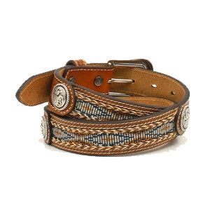Ariat Kid's Brown Ribbon Inlay Belt 3 Ariat Kid's Brown Ribbon Inlay Belt