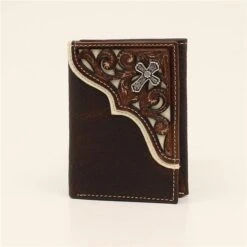 Nocona Pierced Corner Overlay Ivory Underlay Tri Fold