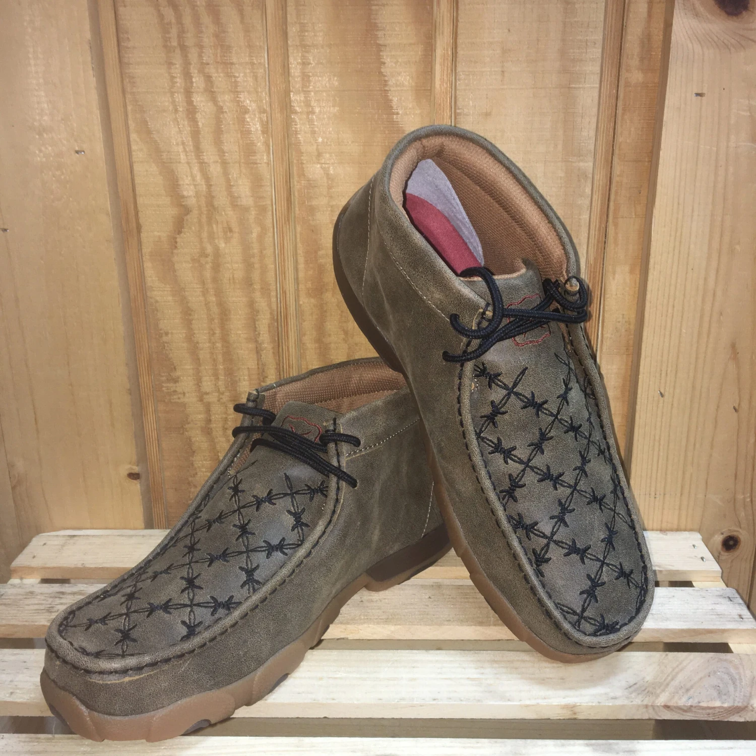 WE Exclusive ~Twisted X Men's Brown And Black Barbwire Driving Moc 3 WE Exclusive ~Twisted X Men's Brown And Black Barbwire Driving Moc