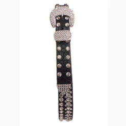 Kid's Black Studded Rhinestone Belt