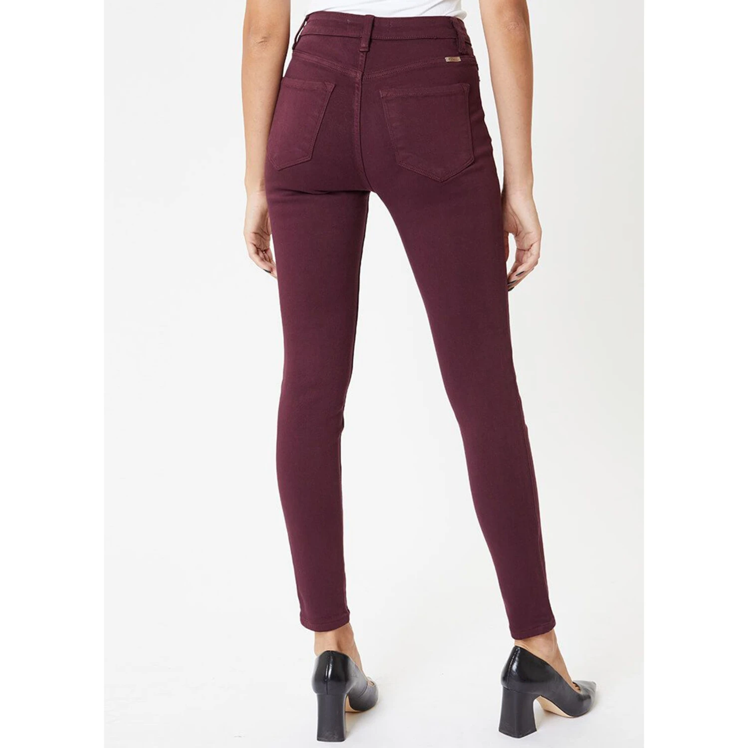KanCan Burgundy High Rise Skinny Jean 4 KanCan Burgundy High Rise Skinny Jean - Image 2