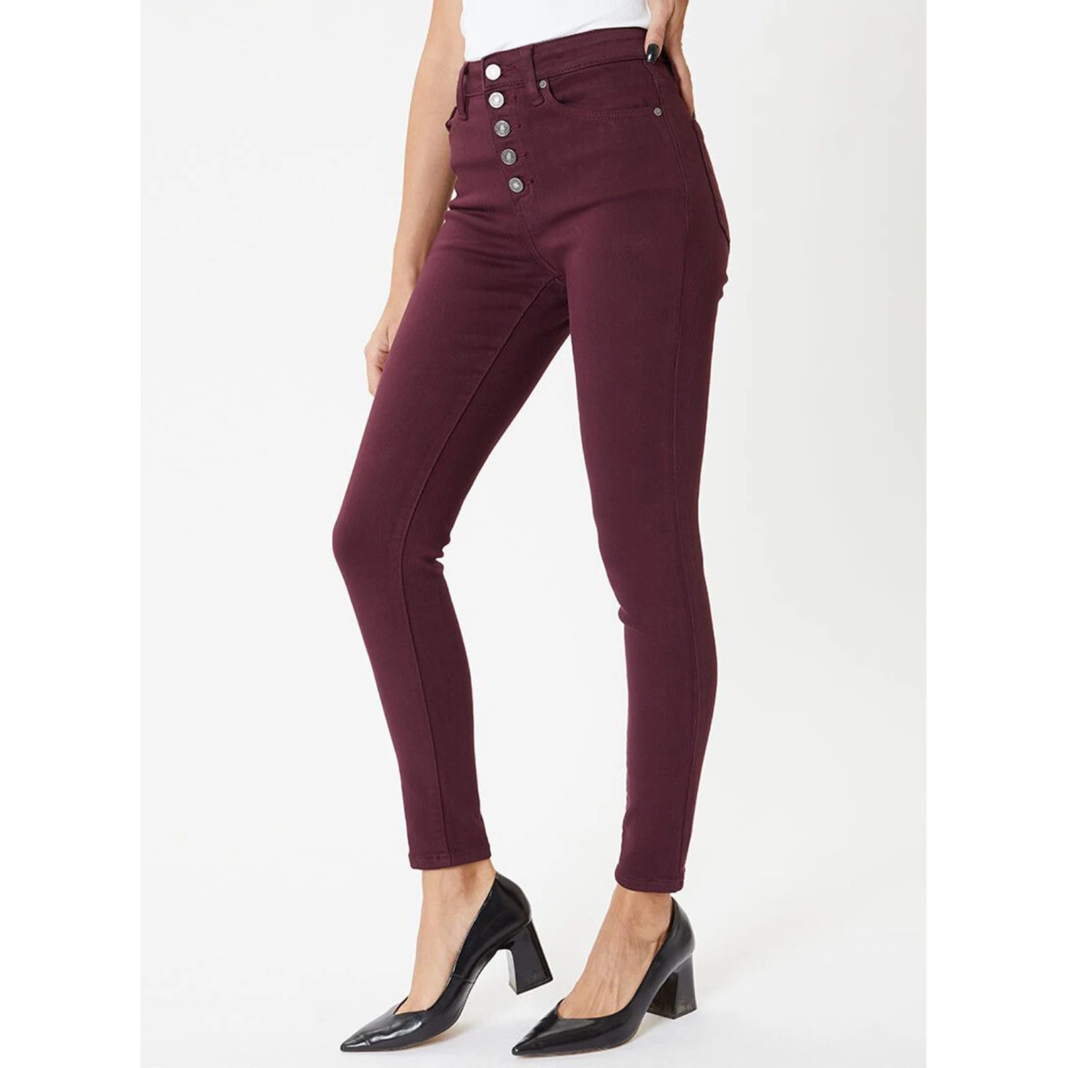 KanCan Burgundy High Rise Skinny Jean 3 KanCan Burgundy High Rise Skinny Jean