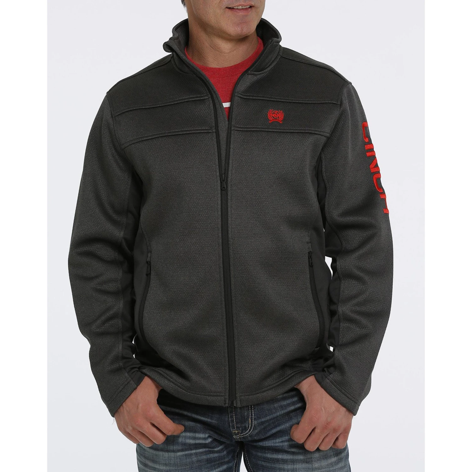 Cinch Charcoal And Red Jacket 3 Cinch Charcoal And Red Jacket