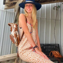 Cream And Camel Dress With Aztec Embroidery -Western Cowboy Equipment patterndressa