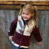 Hooey Youth Burgundy Multi Color Fleece Jacket -Western Cowboy Equipment received 447925017503043