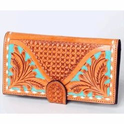 American Darling "Laniee" Natural Tooled Wallet